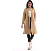 Modaness Kadın Jakarlı Örme Bej Kimono Ceket - 42