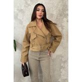 Modanı Seç Camel Kuşgözlü Kaşe Kaban