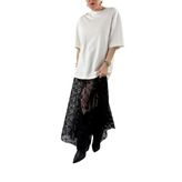 Modaonna Siyah dantel maxi etek