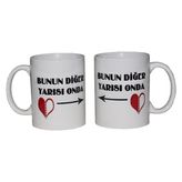 Modaroma Diğer Yarısı Sevgili Kupa - Beyaz