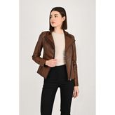 Modarz Kadın Deri Mont 409MDRZ - Taba - 6XL