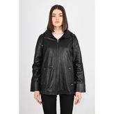 Modarz Kadın Deri Mont 8011KSN - Siyah - L