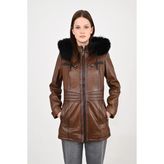 Modarz Kadın Deri Mont 8136KPŞ - Taba - L
