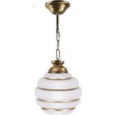 Modavize RETRO Salon - Mutfak - Yatak Odası RUSTİK BEYAZ GOLD CAMLI TEKLİ AVİZE eskitme