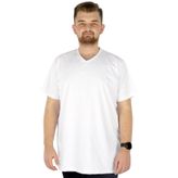 Mode 20032 Beyaz V Yaka Basic Erkek T-shirt