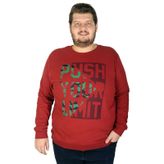 Mode XL 19134 Bordo Erkek Sweatshirt