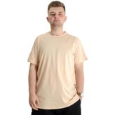 Mode XL 20031 Bej Bisiklet Yaka Basic Erkek T-Shirt
