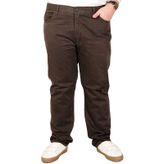 Mode XL 21003 Kahve 5 Cep Keten Erkek Pantolon
