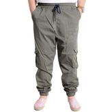 Mode XL 21911 Valencia Haki Keten Kargo Erkek Jogger Pantolon