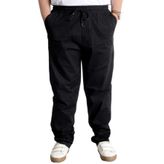 Mode XL 21928 Siyah Doğa Gabardin Kargo Jogger Erkek Pantolon