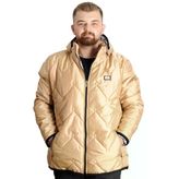 Mode XL 23657 Bej Kapüşonlu Erkek Mont