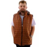 Mode Xl Büyük Beden Erkek Kapitone Yelek U24702 Kahverengi