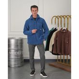 Modefendicom Oversize Peluş Mont - Lacivert - 2XL
