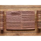 Model 111-Yılbaşı Kazağı Deseni Deboss & Emboss İkili Set - Polimer Kil Seramik Çamuru Doku Oklavası