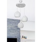 Modelight Ball 3'lü Çember Kırıık Beyaz Avize