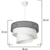 Modelight Dorya Sarkıt Siyah Artı Desen - Beyaz Fınlın
