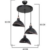 Modelight Gima Üçlü Avize Siyah - 3