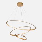 Modelight Ring Altın Alüminyum 3'lü Sarkıt Led Avize