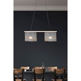 ModeLight Zigana 2'li Naturel Siyah Artı Desenli Avize