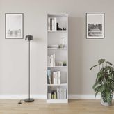 Modern 5 Raflı Kitaplık - Beyaz 43X182x26 Cm