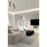 Modern Beyaz Imza Model Tek Renk (Beyaz&Sarı&Günışığı) Lüks LED Avize - Beyaz Led Işık