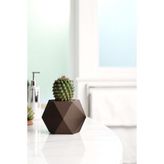 Modern Geometrik Desenli Mini Saksı – 8 cm x 10 cm | Dekoratif Kaktüs & Sukulent Saksısı