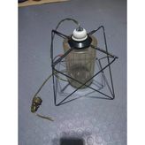 Modern Geometrik Siyah Tel Kafes Tekli Sarkıt Avize İkinci El
