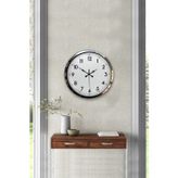 Modern Klasik 40 Cm Krom Metal Duvar Saati