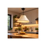Modern Krem Tekli Sarkıt Avize – Minimalist Dekoratif Tavan Lambası