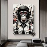 Modern tablo Graffiti Maymun Kanvas Tablosu; Pop Art Baskı