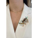 Modex Çok Taşlı Üçlü Civciv Broş (Ölçü:5 cm)