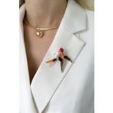 Modex Mineli Kuş Figürü Broş (en:4 Cm Boy:4,5 Cm)