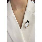 Modex Mineli Penguen Broş (Ölçü:4cm)
