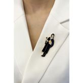 Modex Siyah Mineli Hakime Meslek Broş (6cm)