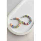 Modex Soft Renkli Fimo Halka Küpe (3cm)