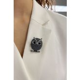 Modex Tırtıklı Baykuş Broş (En:3cm Boy:4cm)