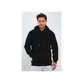 Modi Erkek Uzun Kol Kapşonlu Basic Sweatshirt Hoodie - Siyah