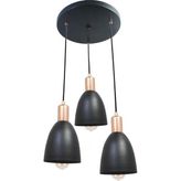 Modi Lighting 3'lü Bakır Siyah Avize MOD-AV-4430-3BSY - Renkli