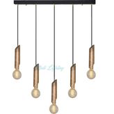 Modi Lighting Siyah Eskitme 5li Sıralı Sarkıt Avize MOD-AV-4468-5S