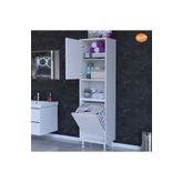 Modilayn 45X160 cm Sepetli Kirli Çamaşır Dolabı Banyo Dolabı Raflı Mutfak Dolabı Çok Amaçlı Dolap