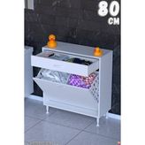 modilayn Emir 80 cm Çok Amaçlı Banyo, Mutfak, Koridor ve Balkon Dolabı, Çekmeceli Kapaklı 2 Bölmeli - Beyaz