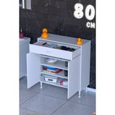 modilayn Emir 80 cm Çok Amaçlı Banyo, Mutfak, Koridor ve Balkon Dolabı, Çekmeceli Kapaklı 4 Bölmeli - Beyaz