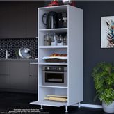 Modilayn Sılva Loya 2 Kapak 59,6 X 194,6 X 56 Cm Mini Midi Mikrodalga Firin Dolabi