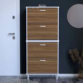 Modilayn Umay' 2 Li Antre Hol 72 X 168 X 25, 5 Cm’ Lik 4 Düşer Kapak 8 Göz Raf Bölmeli Ayakkabılık