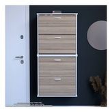 Modilayn UMAY' 2 Li Asma Antre Hol 72x156x25, 5 cm’ lik 4 Düşer Kapak 8 Raf Bölmeli Ayakkabılık