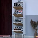Modilayn Umay' 2 Li Kapı Önü 52X168x26 Cm’ Lik 4 Düşer Kapak 8 Göz Bölmeli Ayakkabılık