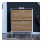 Modilayn Umay Antre Hol 72X90x26 Cm’ Lik 2 Düşer Kapak 4 Raf Göz Bölmeli Ayakkabılık