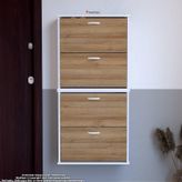 Modilayn Umay Asma Kapı Önü 52 X 148 X 25,5 Cm’ Lik 4 Düşer Kapak 8 Göz Raf Bölmeli Ayakkabılık