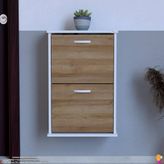 Modilayn UMAY Asma Kapı Önü 52x78x26 cm’lik 2 Düşer Kapak 4 Göz Bölme Ayakkabılık - Meşe