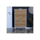 Modilayn Varbi Antre Hol 72 X 119x 25, 5 Cm’ Lik 3 Düşer Kapak 6 Göz Raf Bölmeli Ayakkabılık Beyaz